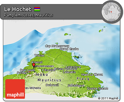 Physical Panoramic Map of Le Hochet