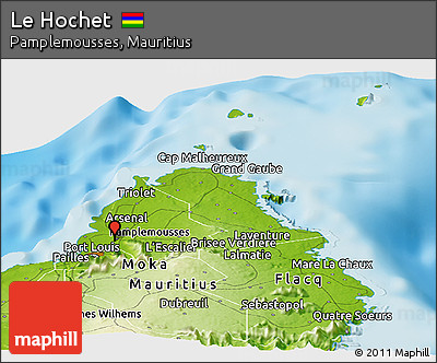Physical Panoramic Map of Le Hochet