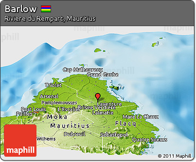 Physical Panoramic Map of Barlow