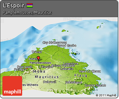 Physical Panoramic Map of L'Espoir