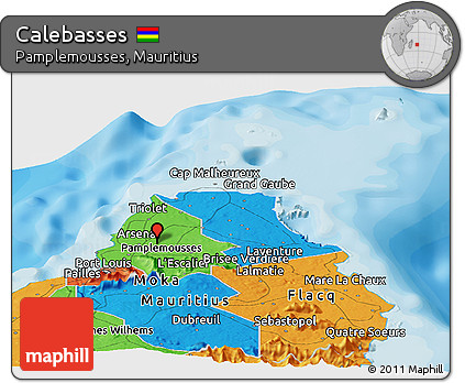 Political Panoramic Map of Calebasses