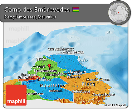 Political Panoramic Map of Camp Des Embrevades