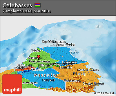 Political Panoramic Map of Calebasses