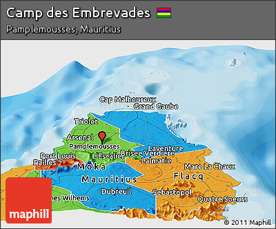 Political Panoramic Map of Camp Des Embrevades