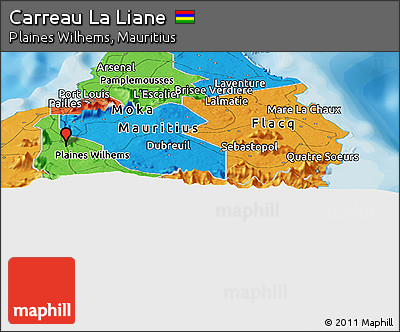 Political Panoramic Map of Carreau La Liane