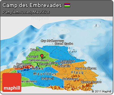 Political Panoramic Map of Camp Des Embrevades
