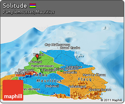 Political Panoramic Map of Solitude