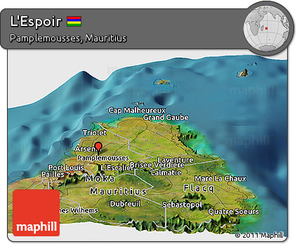 Satellite Panoramic Map of L'Espoir