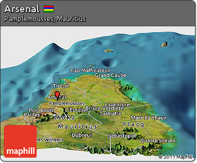 Satellite Panoramic Map of Arsenal