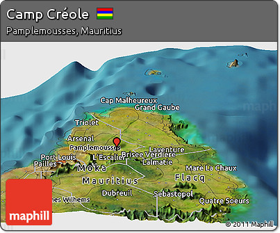 Satellite Panoramic Map of Camp Créole