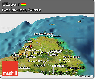 Satellite Panoramic Map of L'Espoir