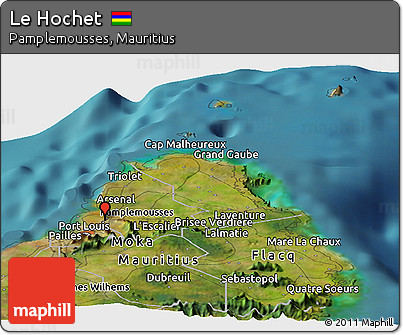 Satellite Panoramic Map of Le Hochet