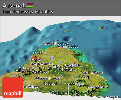 Satellite Panoramic Map of Arsenal