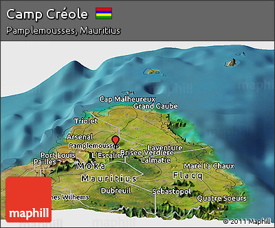 Satellite Panoramic Map of Camp Créole