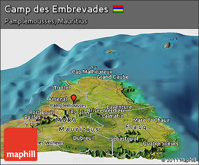 Satellite Panoramic Map of Camp Des Embrevades