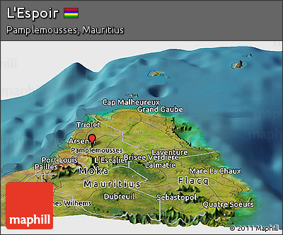 Satellite Panoramic Map of L'Espoir