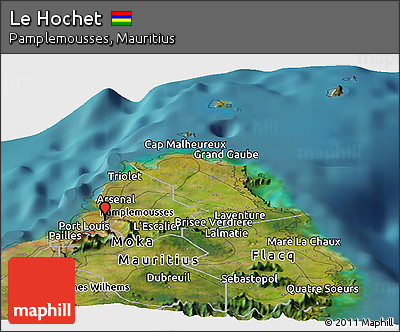 Satellite Panoramic Map of Le Hochet