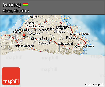 Shaded Relief Panoramic Map of Minissy