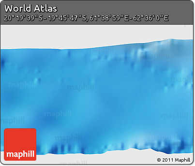Physical 3D Map of the Area around 20° 2' 43" S, 62° 7' 30" E