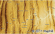 Physical Map of the area around 20° 2' 43" S, 63° 40' 30" W