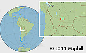 Savanna Style Location Map of the area around 20° 2' 43" S, 65° 22' 30" W