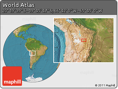 Satellite Location Map of the Area around 20° 2' 43" S, 66° 13' 29" W
