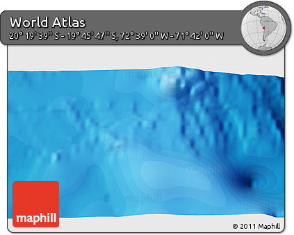 Political 3D Map of the Area around 20° 2' 43" S, 72° 10' 30" W