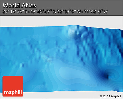 Political 3D Map of the Area around 20° 2' 43" S, 72° 10' 30" W
