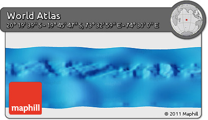 Physical Panoramic Map of the Area around 20° 2' 43" S, 74° 1' 30" E
