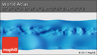 Physical Panoramic Map of the Area around 20° 2' 43" S, 74° 1' 30" E