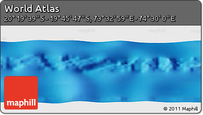 Physical Panoramic Map of the Area around 20° 2' 43" S, 74° 1' 30" E
