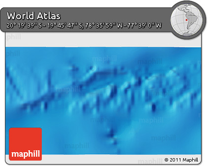 Physical 3D Map of the Area around 20° 2' 43" S, 78° 7' 30" W