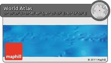 Physical Panoramic Map of the Area around 20° 2' 43" S, 80° 49' 29" E