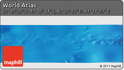 Physical Panoramic Map of the Area around 20° 2' 43" S, 80° 49' 29" E