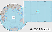 Gray Location Map of the area around 20° 2' 43" S, 81° 40' 30" E