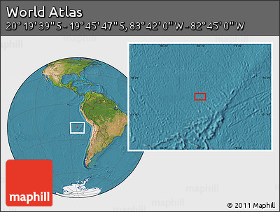 Satellite Location Map of the Area around 20° 2' 43" S, 83° 13' 29" W