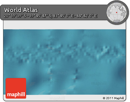 Satellite 3D Map of the Area around 20° 2' 43" S, 84° 13' 29" E