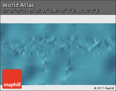 Satellite 3D Map of the Area around 20° 2' 43" S, 84° 13' 29" E