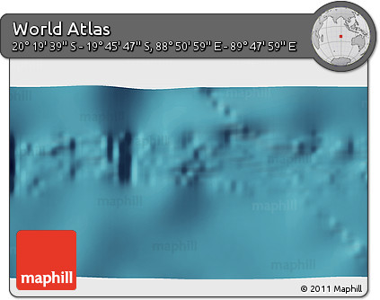 Satellite 3D Map of the Area around 20° 2' 43" S, 89° 19' 29" E