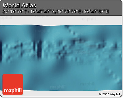 Satellite 3D Map of the Area around 20° 2' 43" S, 89° 19' 29" E