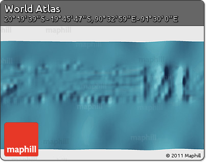Satellite 3D Map of the Area around 20° 2' 43" S, 91° 1' 30" E