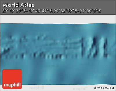 Satellite 3D Map of the Area around 20° 2' 43" S, 91° 1' 30" E