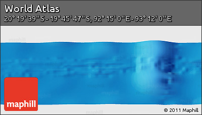 Physical Panoramic Map of the Area around 20° 2' 43" S, 92° 43' 29" E