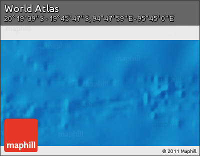 Physical 3D Map of the Area around 20° 2' 43" S, 95° 16' 30" E
