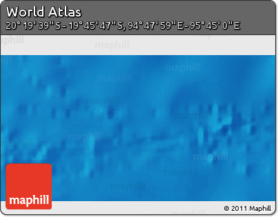 Physical 3D Map of the Area around 20° 2' 43" S, 95° 16' 30" E