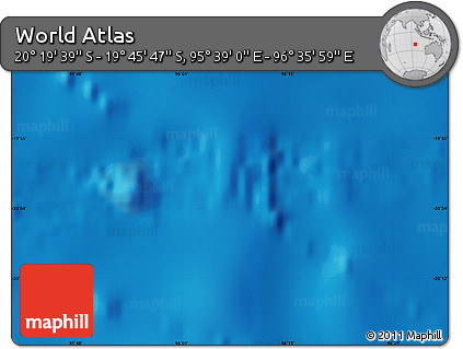Physical Map of the Area around 20° 2' 43" S, 96° 7' 30" E