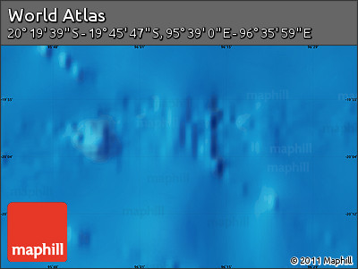 Physical Map of the Area around 20° 2' 43" S, 96° 7' 30" E