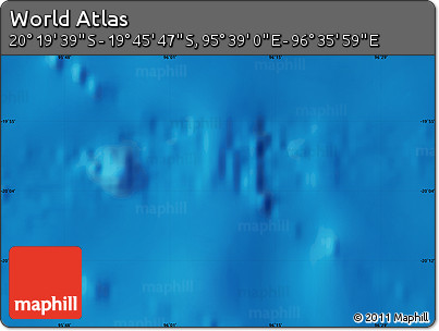 Physical Map of the Area around 20° 2' 43" S, 96° 7' 30" E