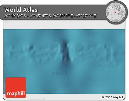 Satellite 3D Map of the Area around 20° 2' 43" S, 96° 58' 29" E