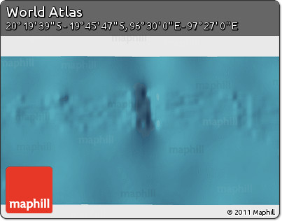 Satellite 3D Map of the Area around 20° 2' 43" S, 96° 58' 29" E